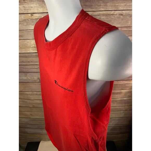 Vintage Champion Shirt Adult Medium Red Sleeveless Pullover Athletic 90's - Picture 7 of 7